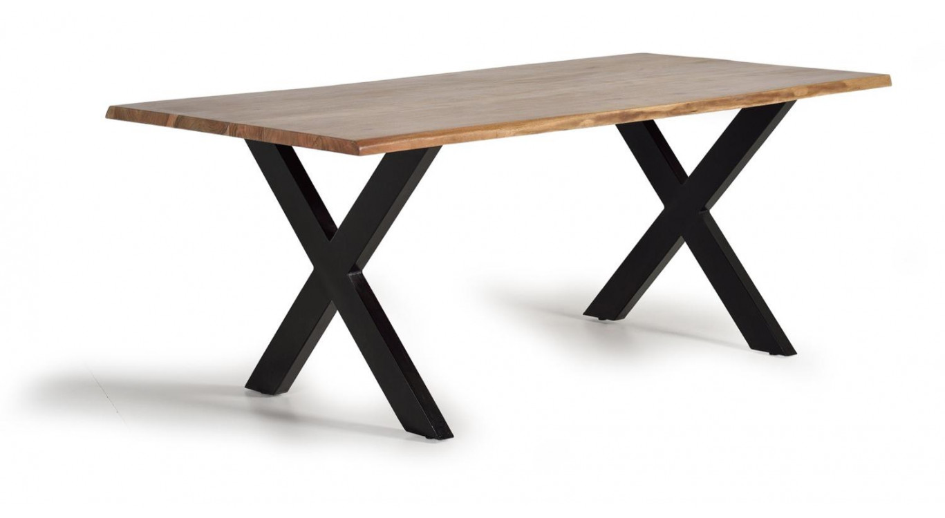 Table à Manger Bois, Métal Marron 160x90x78cm