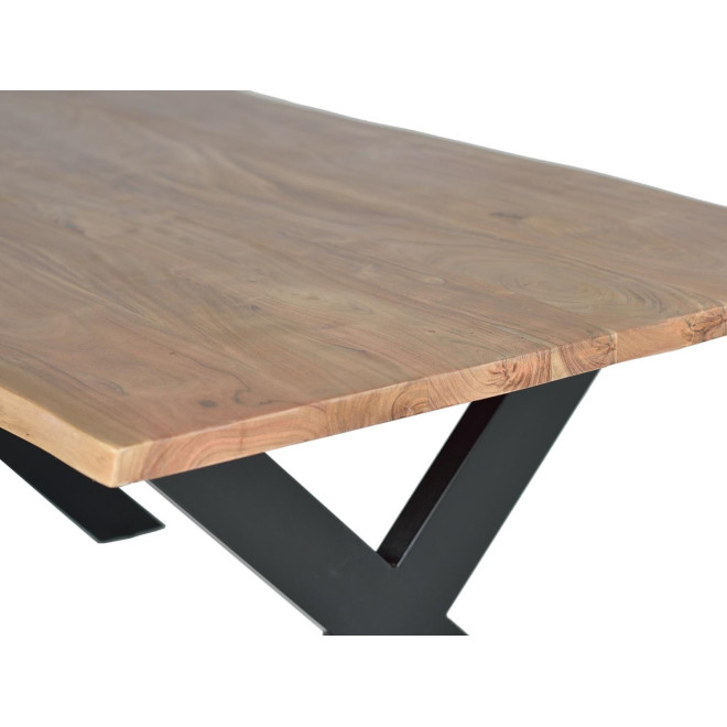 Table à Manger Bois, Métal Marron 160x90x78cm