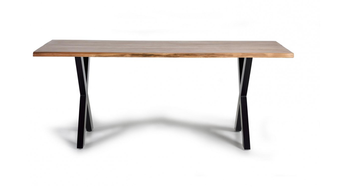 Esstisch Holz, Metall Braun 200x100x78cm