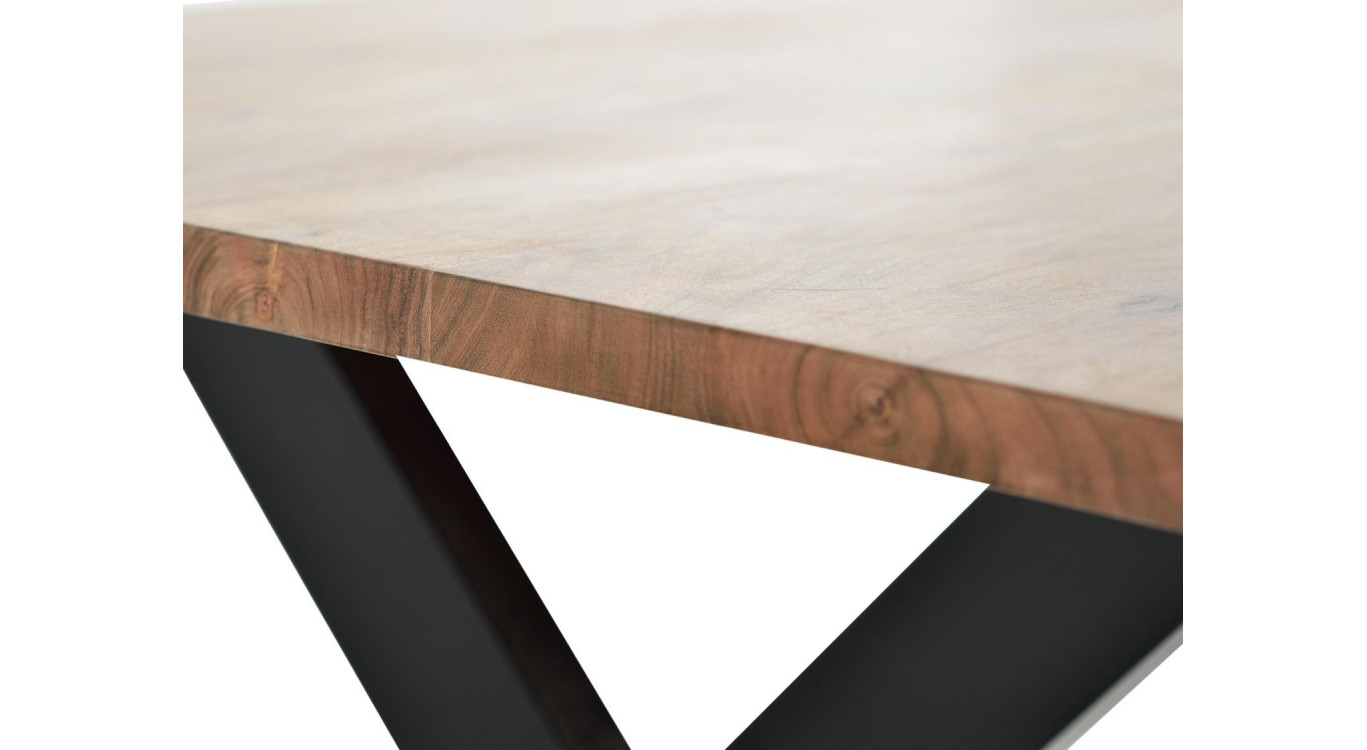 Esstisch Holz, Metall Braun 200x100x78cm