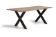 Mesa de comedor de madera y metal marrón 240x100x78cm