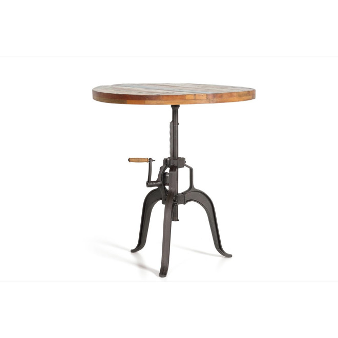 Esstisch Holz, Metall Braun 90x90x75cm