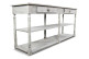 Console Drapier 2 cassetti in legno cerato bianco 190x54x87cm