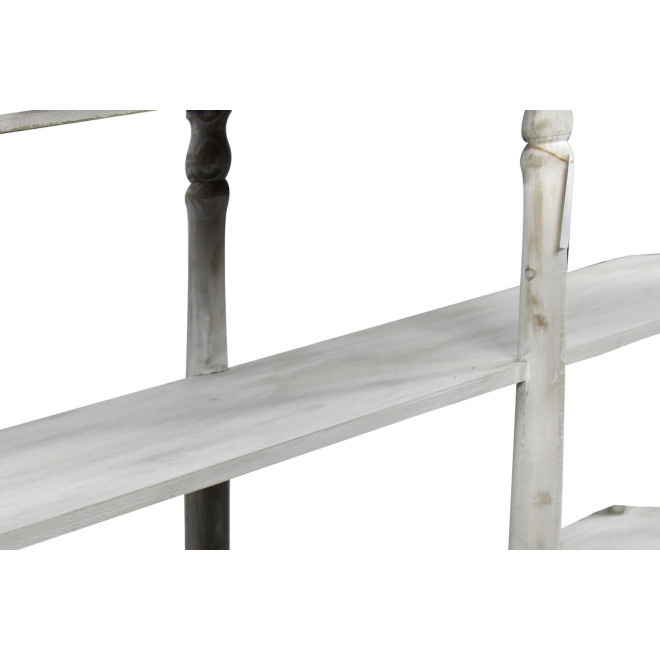 Meuble Console Drapier Bois Cerusé Blanc 2 Tiroirs 190x54x87cm
