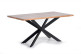 Wooden Dining Table, Brown Metal 200x100x78cm