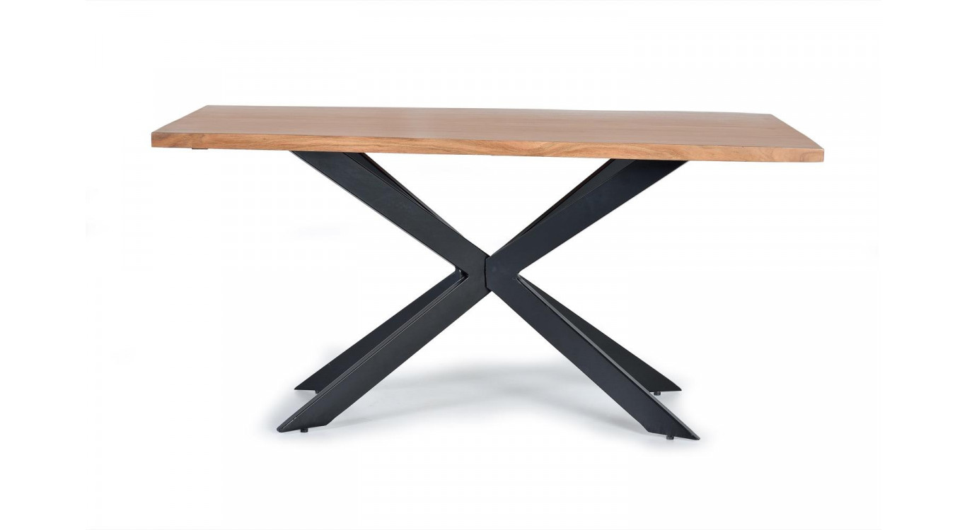 Esstisch Holz, Metall Braun 200x100x78cm