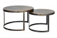 Lot De 2 Tables Basses Bronze, Fer Bronze 76x76x87cm
