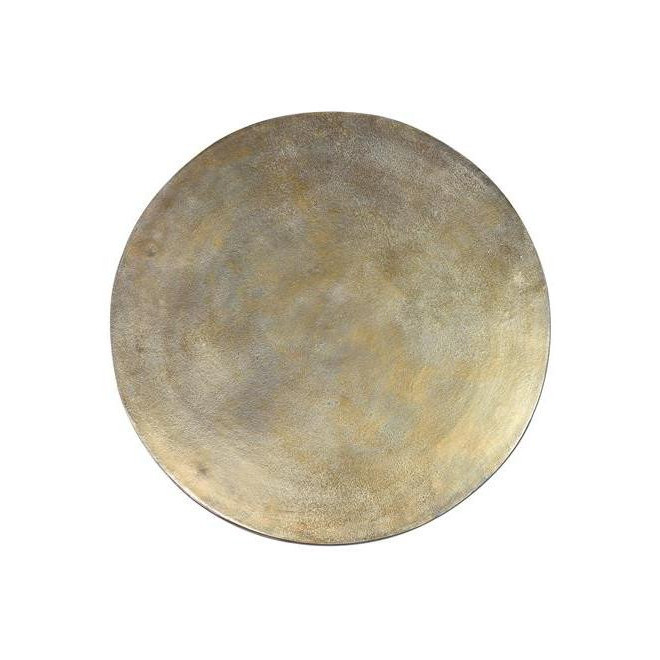 Lot De 2 Tables Basses Bronze, Fer Bronze 76x76x87cm