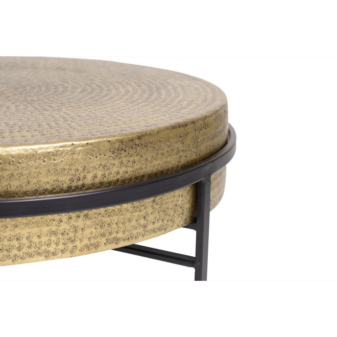 Table Basse Bronze, Fer Or 82x82x37cm
