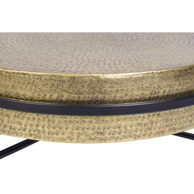 Table Basse Bronze, Fer Or 82x82x37cm