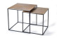 Lot De 2 Tables Basses Bronze, Fer Bronze 55x105x56cm