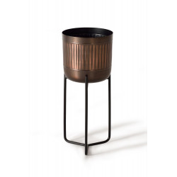 Pot Fer Cuivre 22x22x50cm