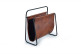 Zeitschriftenmappe Eisen, Leder Braun 40x20x40cm