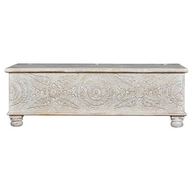 Coffre Bois Blanc 150x50x60cm