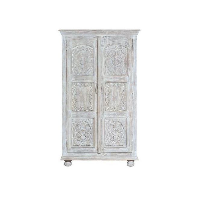 Armoire Bois Blanc 114x60x200cm