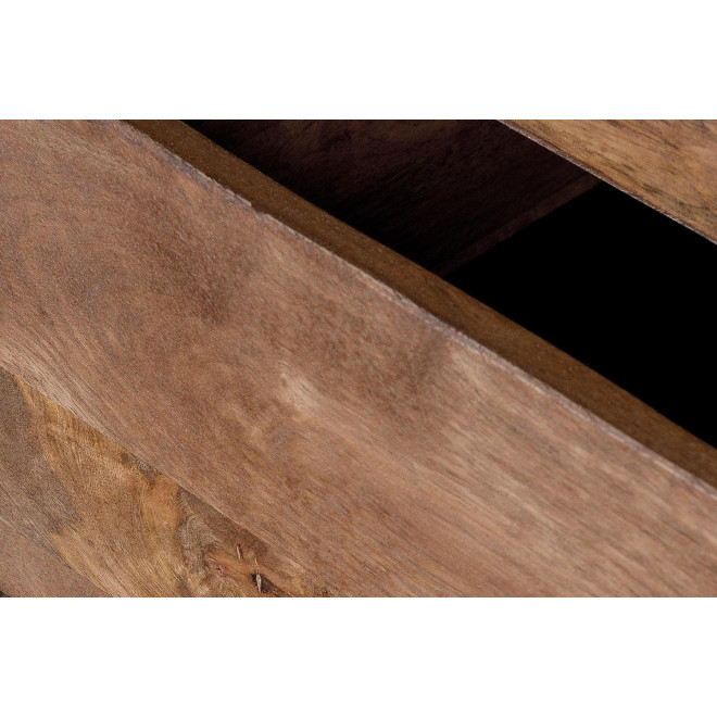Bahut 3 Tiroirs Bois, Bronze Marron 160x40x78cm