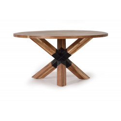 Esstisch Holz, Eisen Braun 120x120x76cm