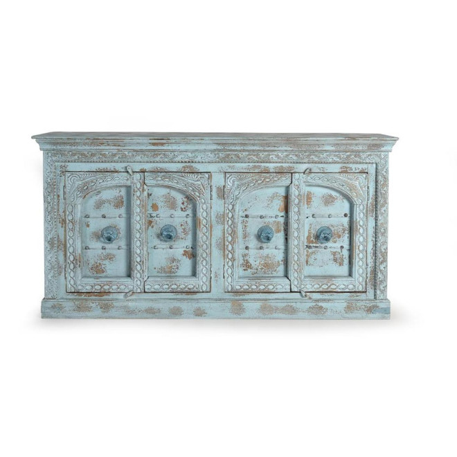 Holztruhe Blau 190x45x100cm