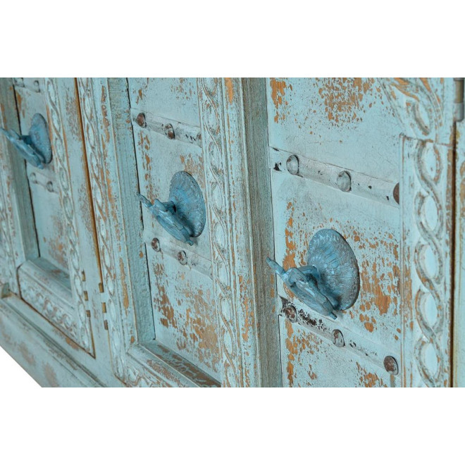Holztruhe Blau 190x45x100cm