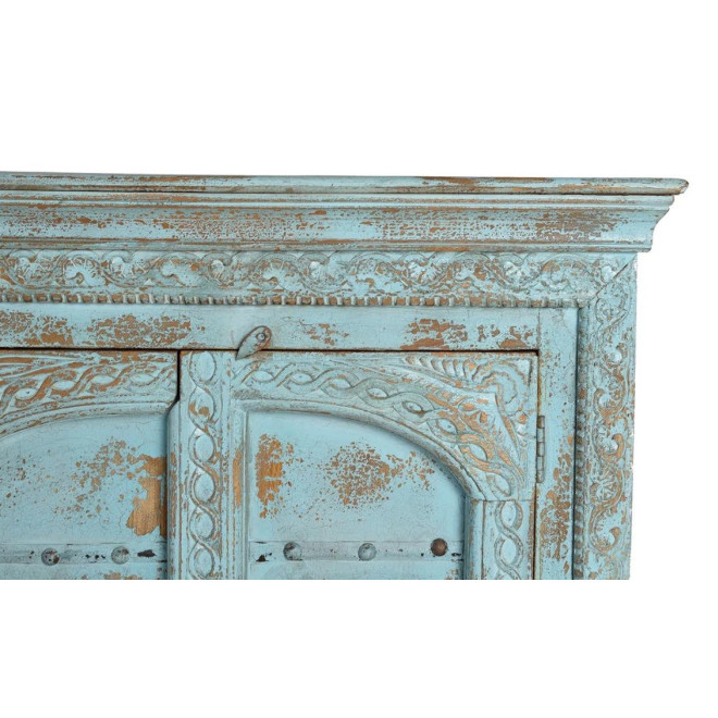 Holztruhe Blau 190x45x100cm