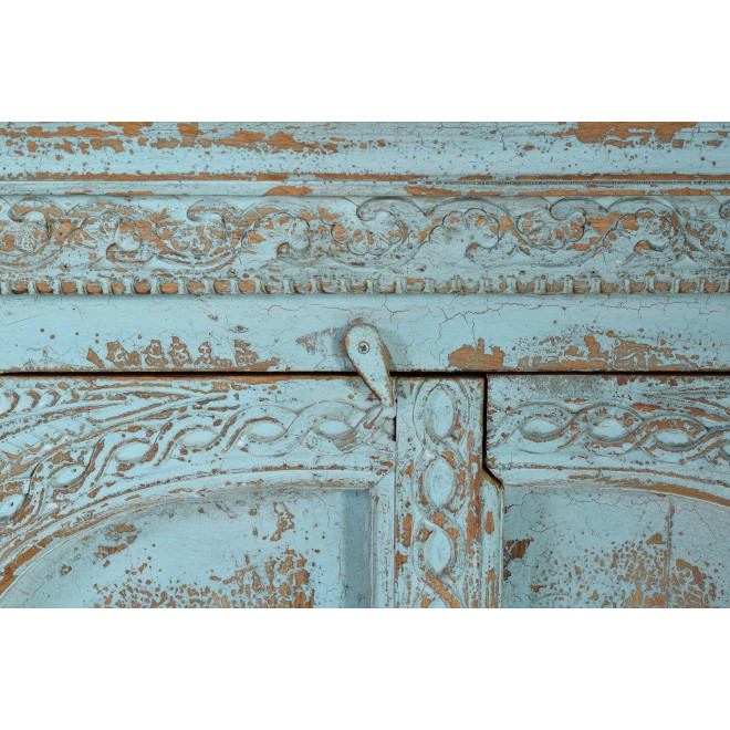 Holztruhe Blau 190x45x100cm