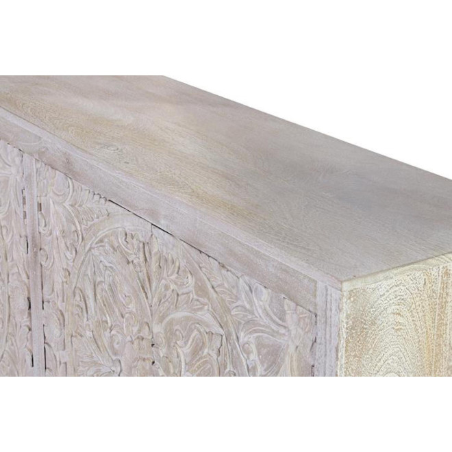 Truhe Holz, Eisen Weiß 170x39x90cm
