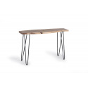 Consola Madera, Hierro Marrón 120x35x76cm