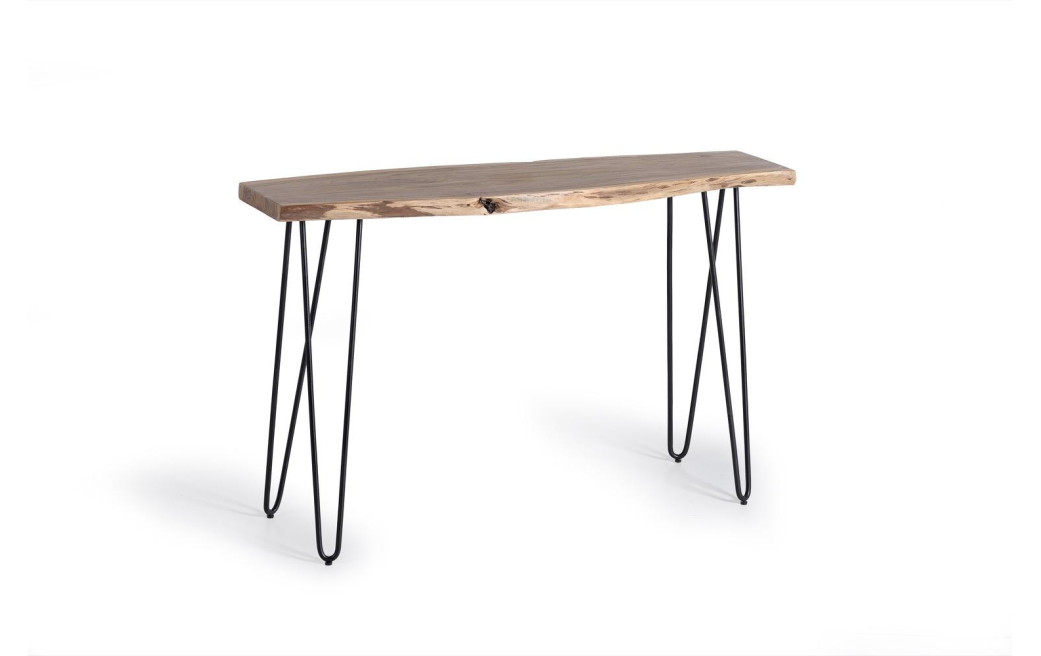 Console Bois, Fer Marron 120x35x76cm