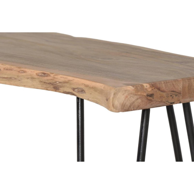 Console Bois, Fer Marron 120x35x76cm
