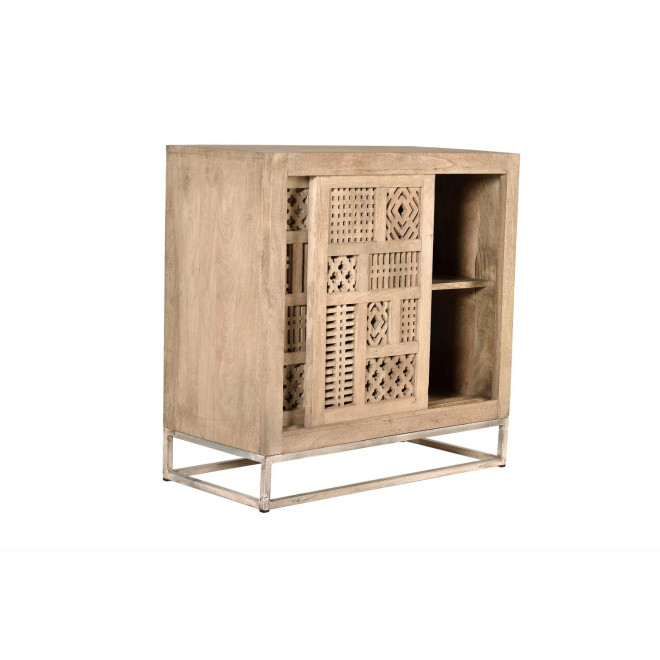 Buffet Bois, Fer Marron 90x40x90cm