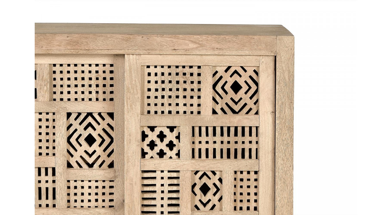 Buffet Bois, Fer Marron 90x40x90cm