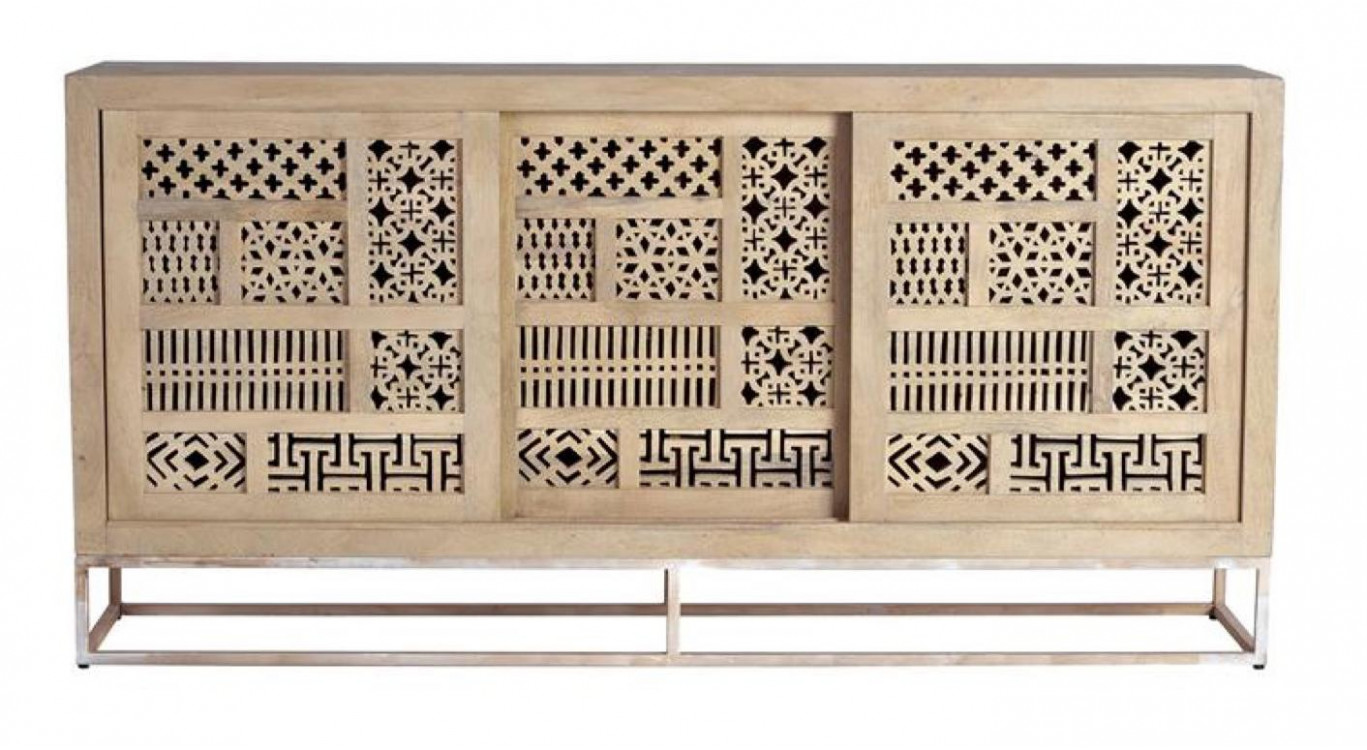 Bahut Bois, Fer Marron 190x40x95cm