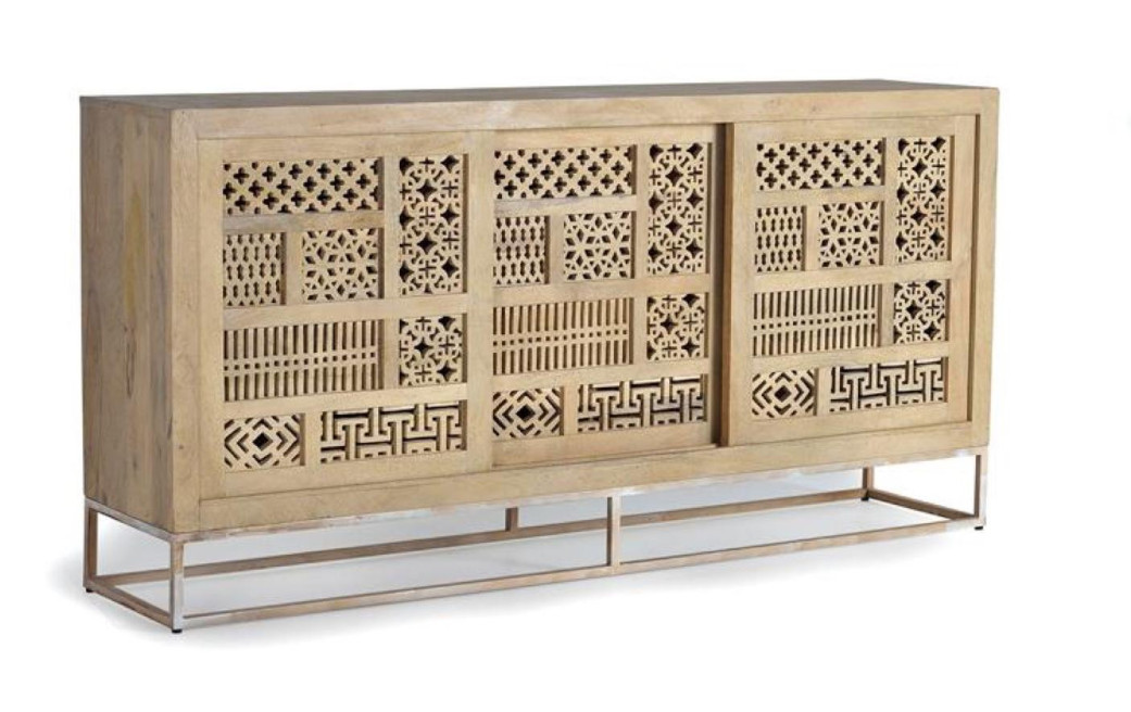 Bahut Bois, Fer Marron 190x40x95cm