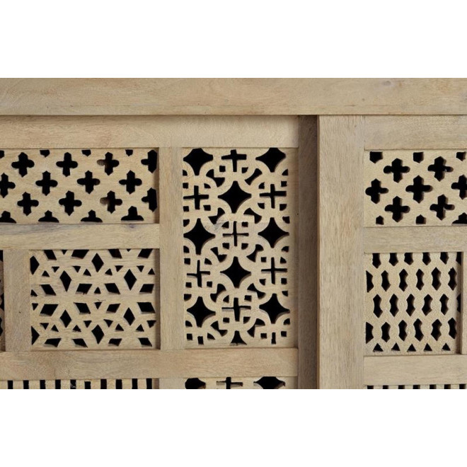 Truhe Holz, Eisen Braun 190x40x95cm