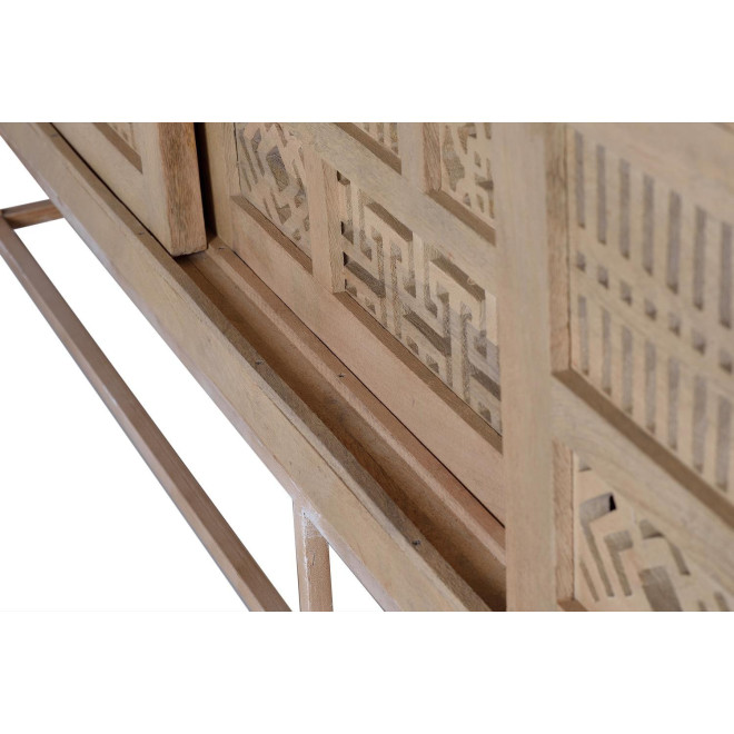 Truhe Holz, Eisen Braun 190x40x95cm