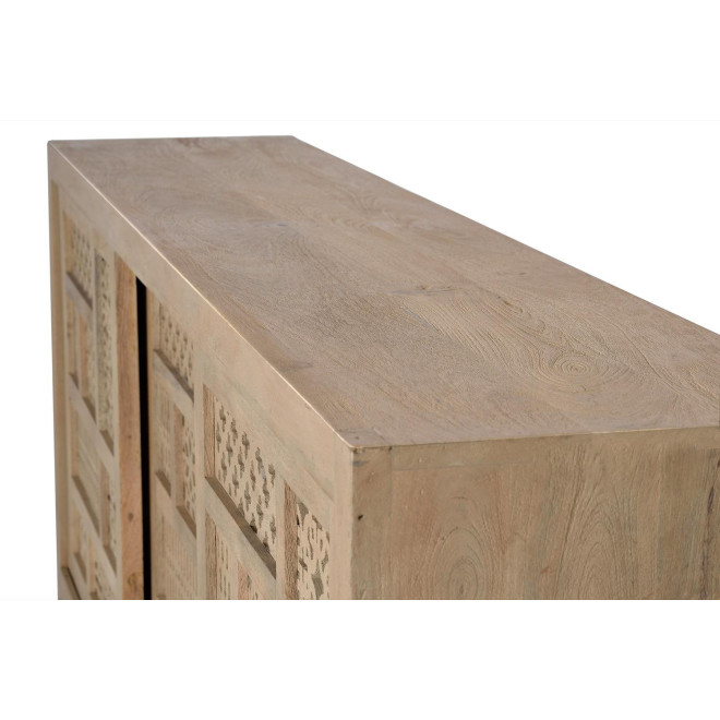 Truhe Holz, Eisen Braun 190x40x95cm