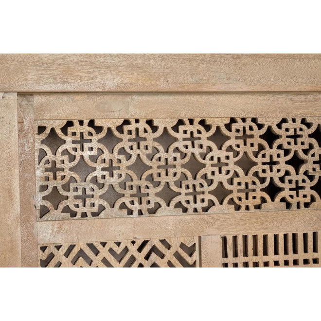 Armoire Bois, Fer Marron 140x40x170cm