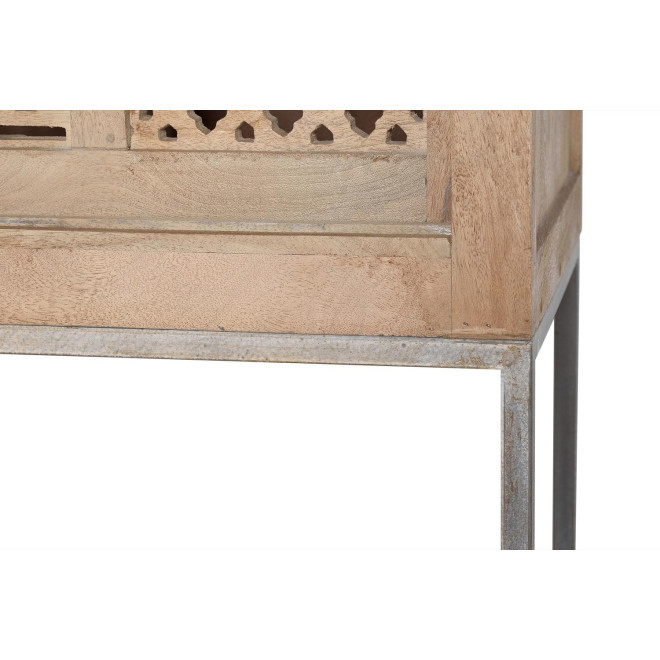 Armoire Bois, Fer Marron 140x40x170cm
