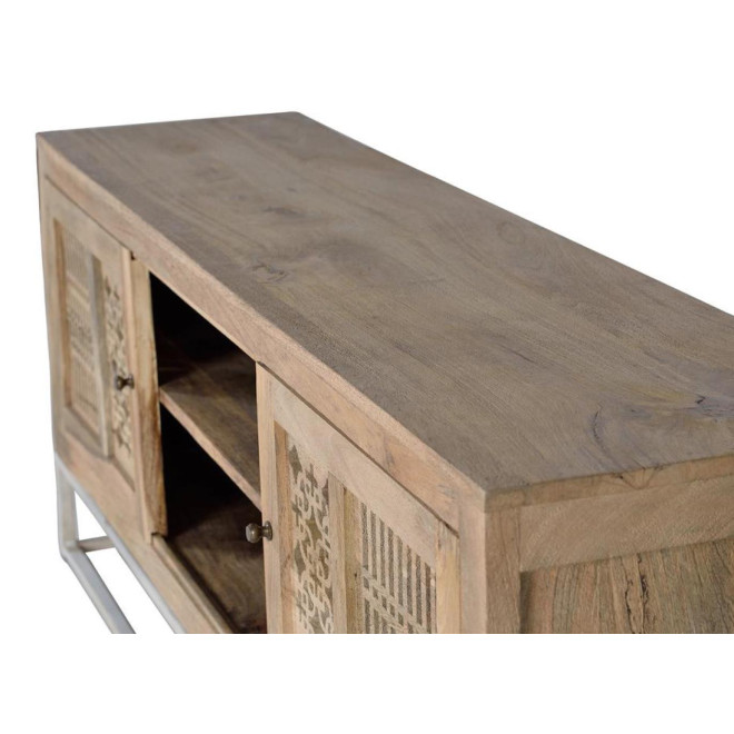 TV-Möbel Holz, Eisen Braun 65x40x160cm