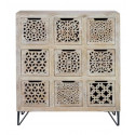 Cassettiera 9 cassetti Legno, ferro marrone 88x38x102cm