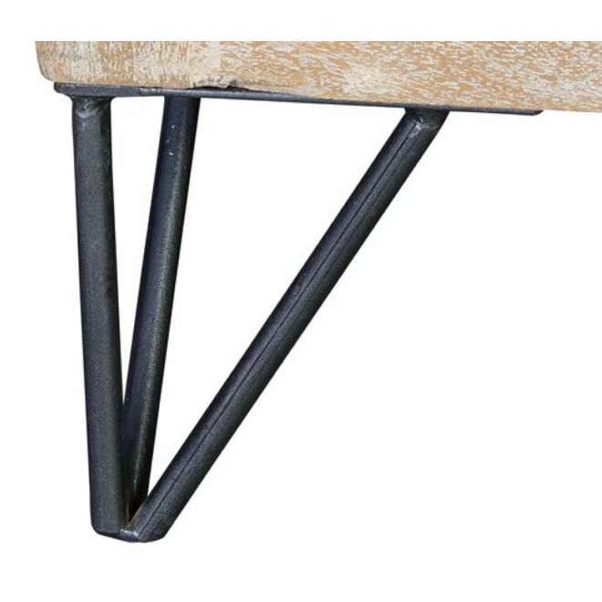 Kommode 9 Schubladen Holz, Eisen Braun 88x38x102cm