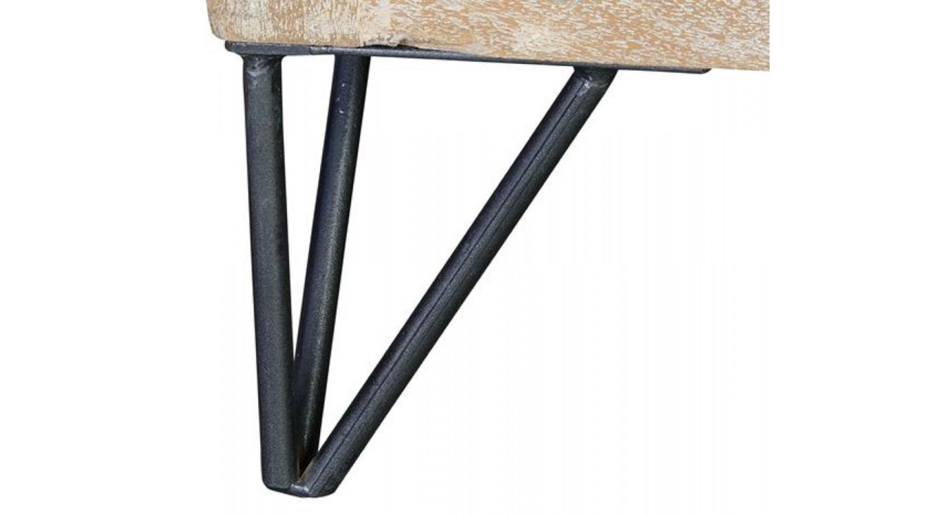 Kommode 9 Schubladen Holz, Eisen Braun 88x38x102cm