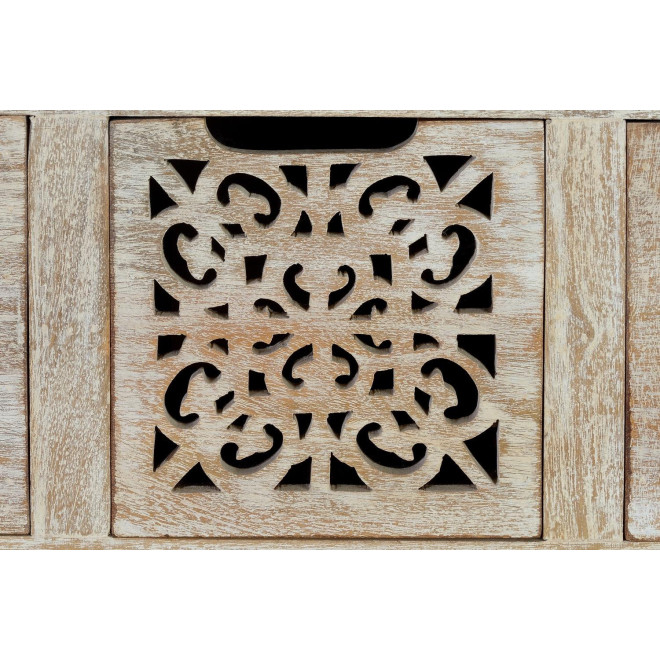 Commode 9 Tiroirs Bois, Fer Marron 88x38x102cm
