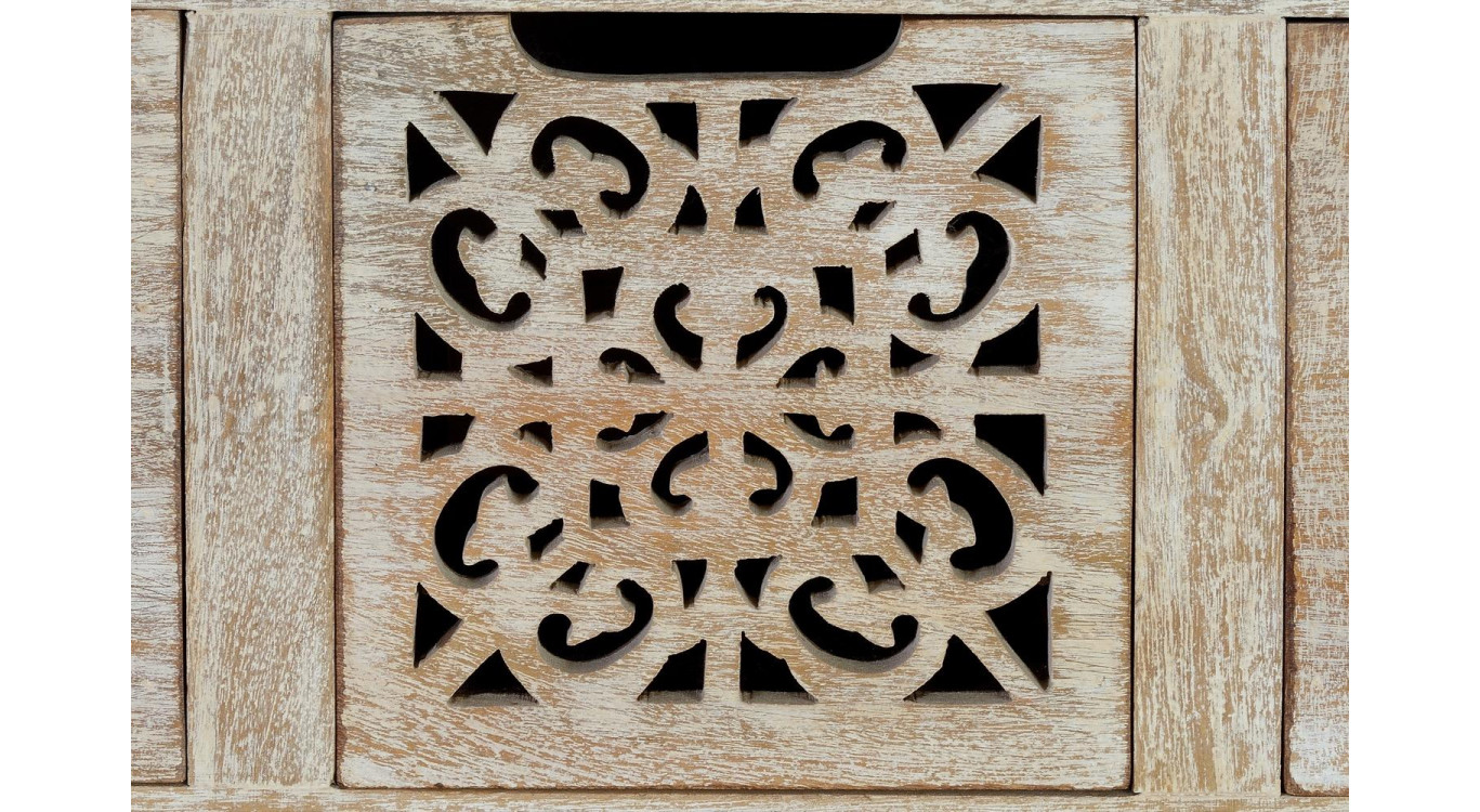 Kommode 9 Schubladen Holz, Eisen Braun 88x38x102cm