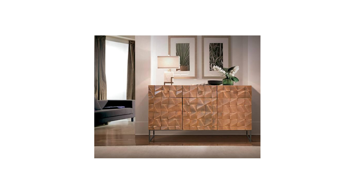 Anrichte mit 3 Schubladen Holz, Bronze Braun 142x42x80cm
