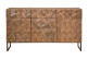 Anrichte mit 3 Schubladen Holz, Bronze Braun 142x42x80cm