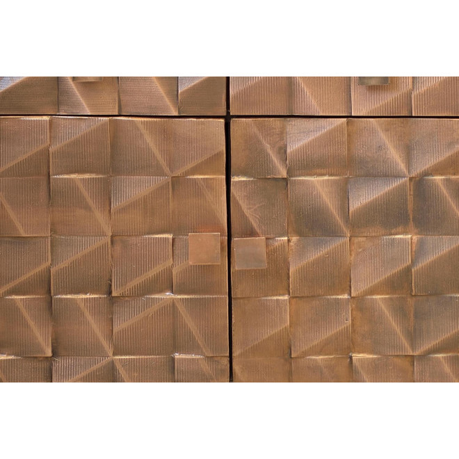 Anrichte mit 3 Schubladen Holz, Bronze Braun 142x42x80cm