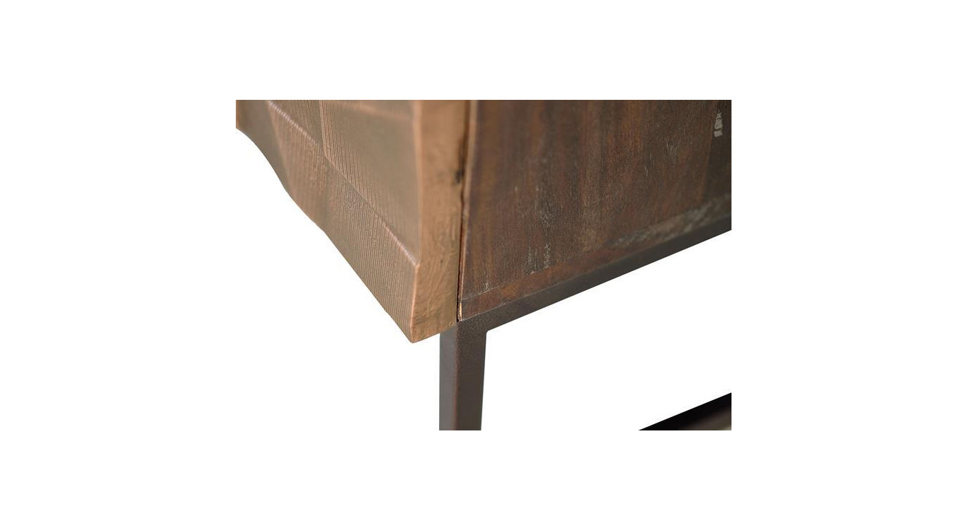 Meuble TV Bois, Bronze Marron 140x40x55cm