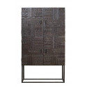 Aparador de madera y hierro marrón 90x40x176cm