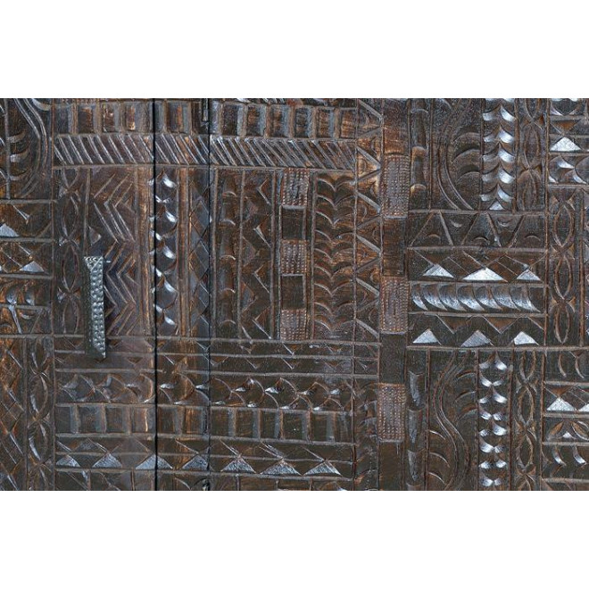 Bahut Bois, Fer Marron 180x40x85cm
